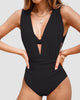 Marcatino™ StylishSwimsuit: Luxe Shaping Badpak Met Diepe V-Hals En Halterband