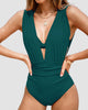 Marcatino™ StylishSwimsuit: Luxe Shaping Badpak Met Diepe V-Hals En Halterband