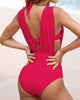 Marcatino™ StylishSwimsuit: Luxe Shaping Badpak Met Diepe V-Hals En Halterband