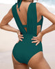 Marcatino™ StylishSwimsuit: Luxe Shaping Badpak Met Diepe V-Hals En Halterband