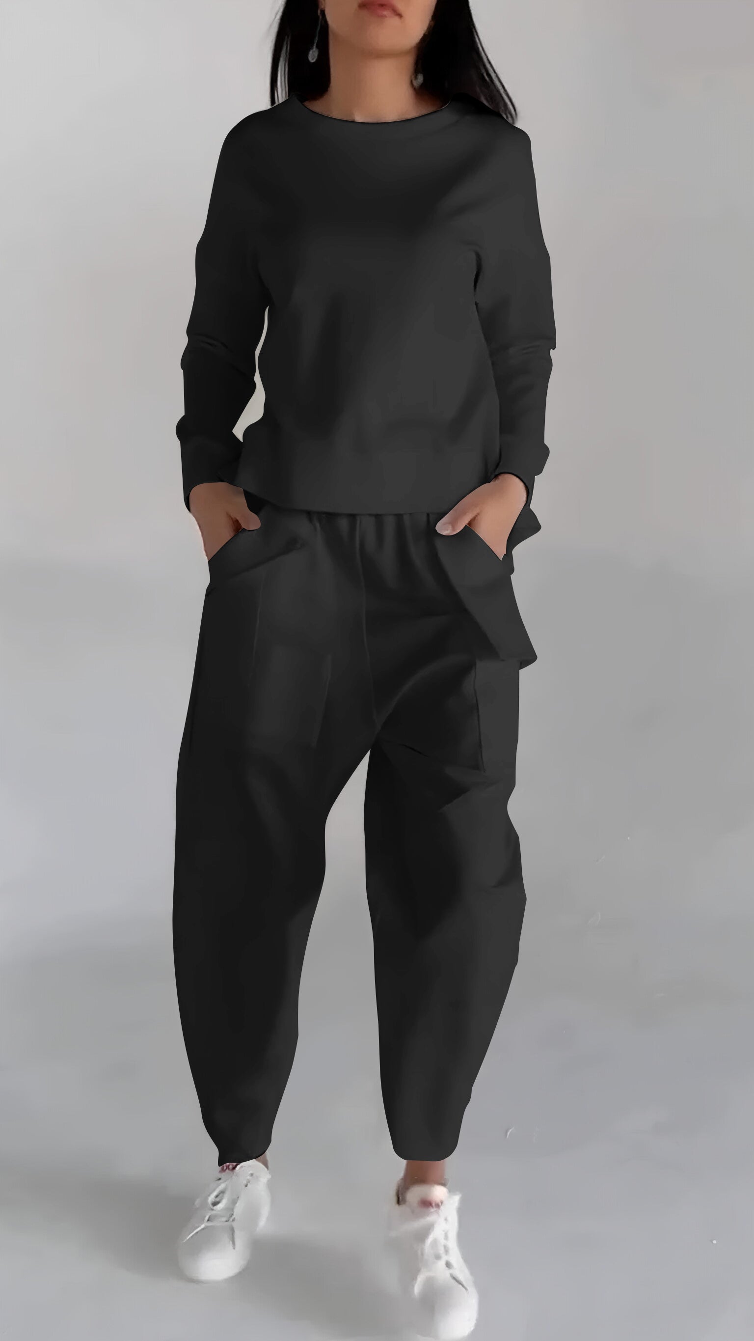 Marcatino™ Casual Ronde Hals Lang Mouw Tweedelig Kostuum