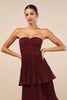 Marcatino™ | Pruimpaarse Strapless Tiered Maxi Jurk
