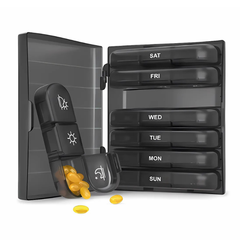PillOrganizer 1+1 GRATIS: Draagbare Pilorganizer Dagelijkse En Wekelijkse Medicijnopslag