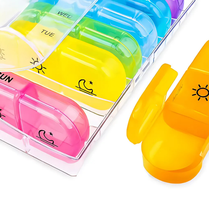 PillOrganizer 1+1 GRATIS: Draagbare Pilorganizer Dagelijkse En Wekelijkse Medicijnopslag