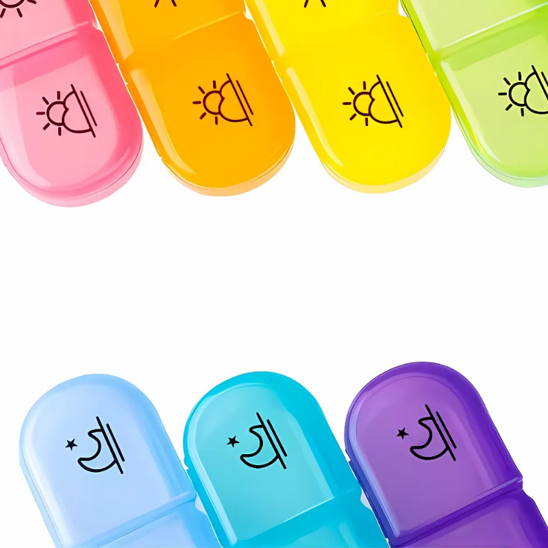 PillOrganizer 1+1 GRATIS: Draagbare Pilorganizer Dagelijkse En Wekelijkse Medicijnopslag