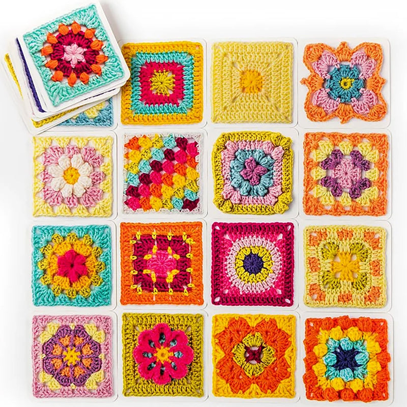 CrochetFun: Vierkante Brei Haakgidskaarten en Blokbordset