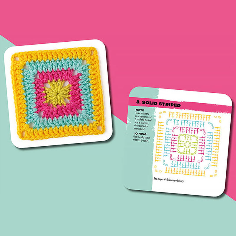 CrochetFun: Vierkante Brei Haakgidskaarten en Blokbordset