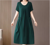 Marcatino™ | Casual O-Hals Vintage Elegante Korte Mouw Vrouwen Jurk