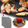 GrillMesh 1+1 GRATIS: Herbruikbaar Hittebestendig Antiaanbak BBQ Grillgaas (6 Stuks)