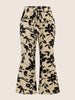Silhouette broek met bloemenprint en stropdassen in zijnaden
