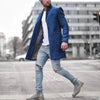 Marcatino™ | Heren Lange Effen Kleur Jas