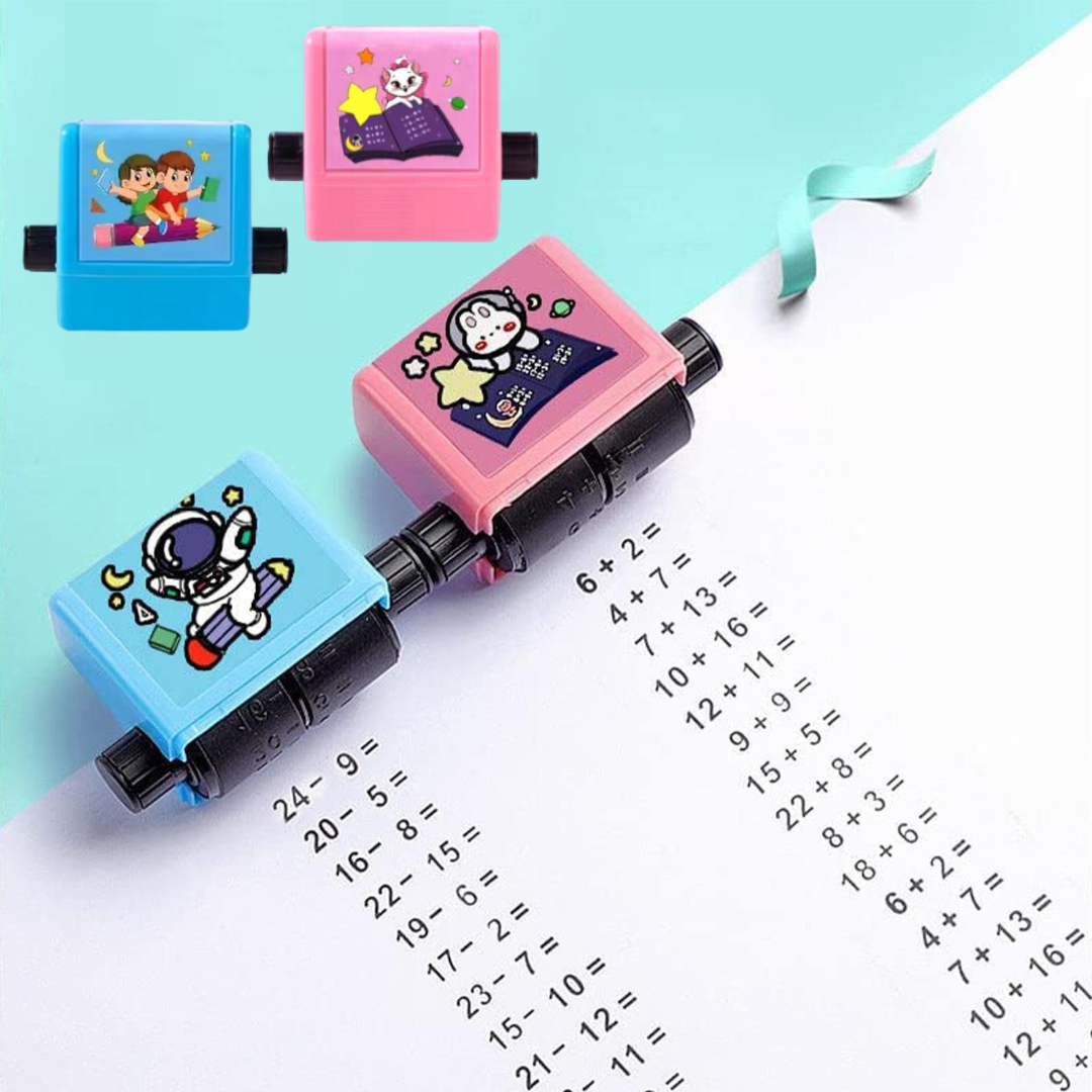SmartMath: Wiskunde Roller Onderwijzen Stempel 4 Stuks Set
