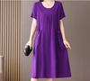 Marcatino™ | Casual O-Hals Vintage Elegante Korte Mouw Vrouwen Jurk