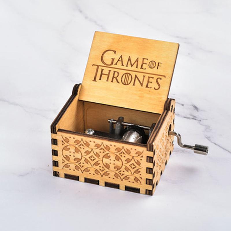 MusicBox 1+1 GRATIS - Hand Zwengel Houten Muziekdoos