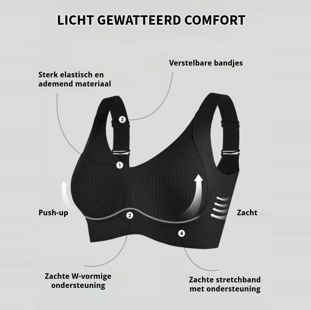WirelessBra 1+1 GRATIS - Beugelloze en Naadloos Push-Up BH