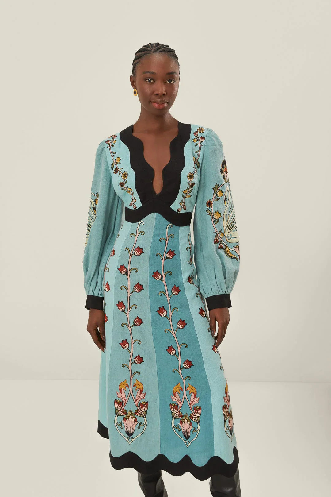 Marcatino™ | Vloeiende Midi Dress Blauw