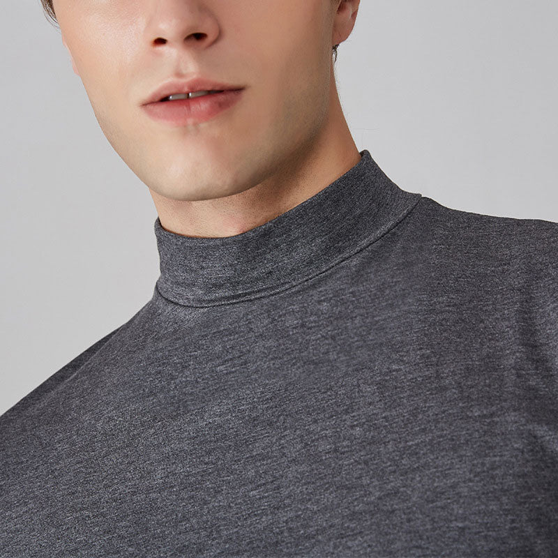 Marcatino™ SlimShirt 1+1 GRATIS: Heren Hoge Hals Slim-Fit Casual T-Shirt
