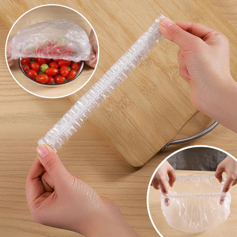 FoodCover 1+1 GRATIS: 200 stuks Wegwerp Plastic Voedselhoezen