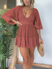Marcatino™  RomperDress: Elegante V-hals Mini Romper Jurk