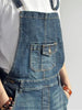 Marcatino™ | Denim Overall Jurk Met Split Aan de Achterkant Blauw