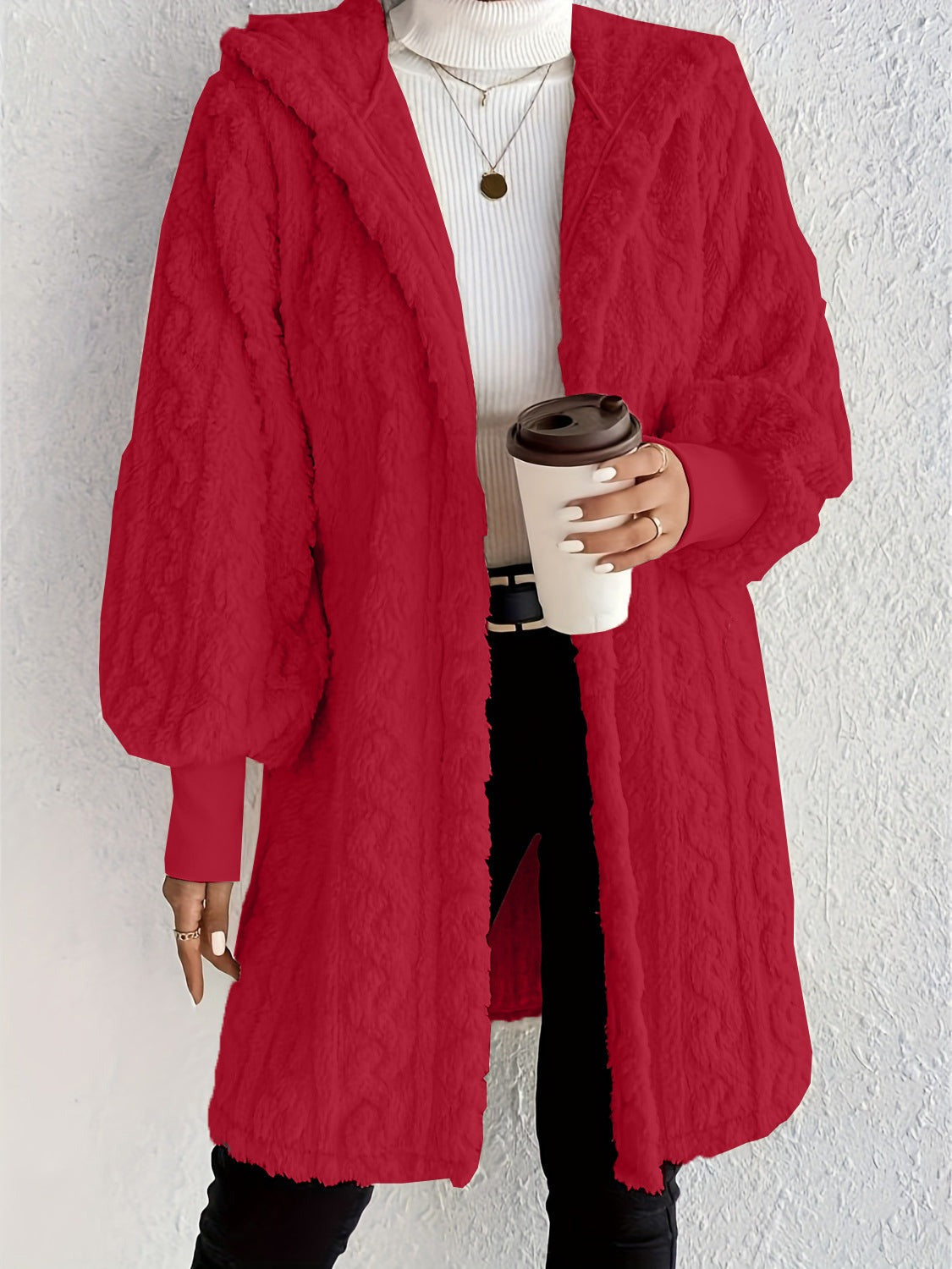 Marcatino™ | Pluche Fleece Zacht Halflang Damesjas
