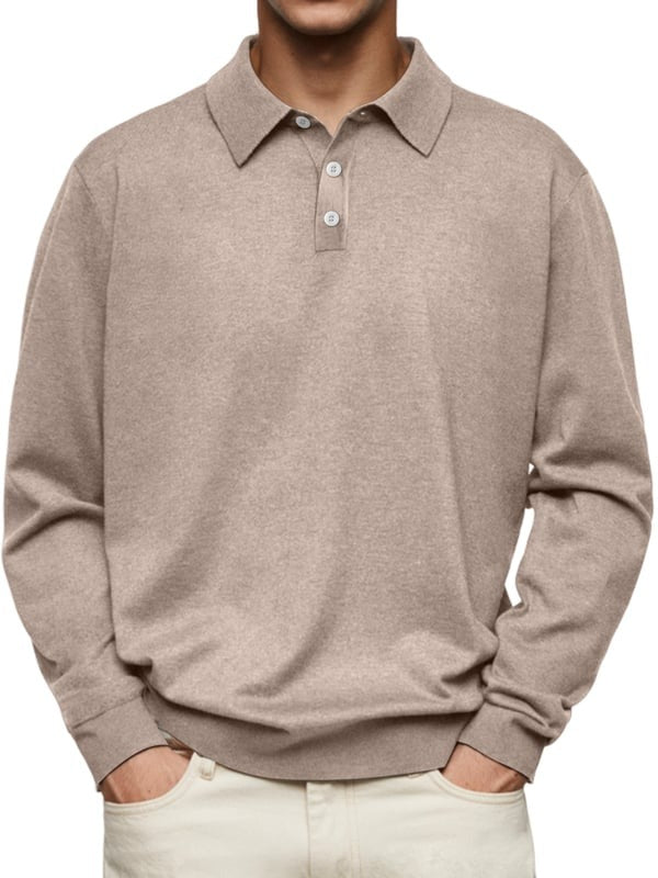 Marcatino™ | Casual en Comfortabele Lange Mouwen Heren Poloshirt