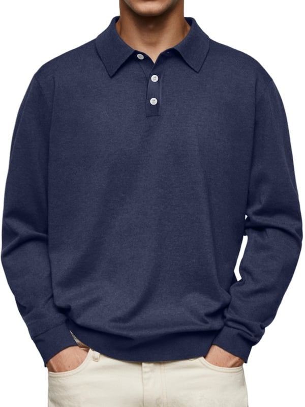 Marcatino™ | Casual en Comfortabele Lange Mouwen Heren Poloshirt