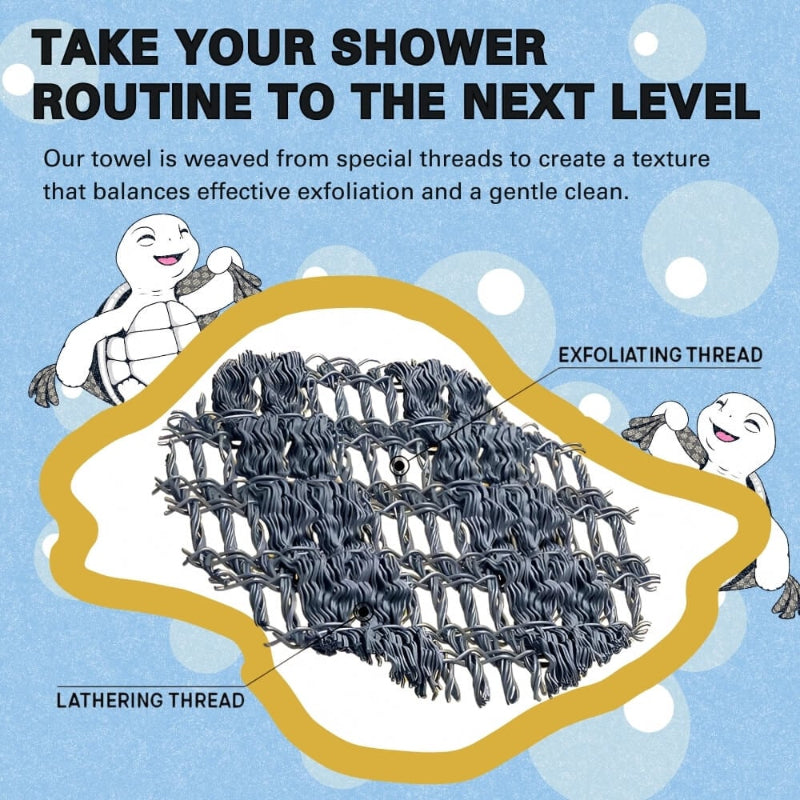 WashCloth 1+1 GRATIS - Exfoliërende Washand, Douche Scrub Handdoek