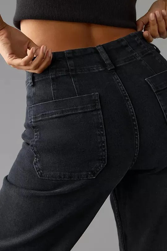 Marcatino™ | Hoge Taille Bijgesneden Spijkerbroek