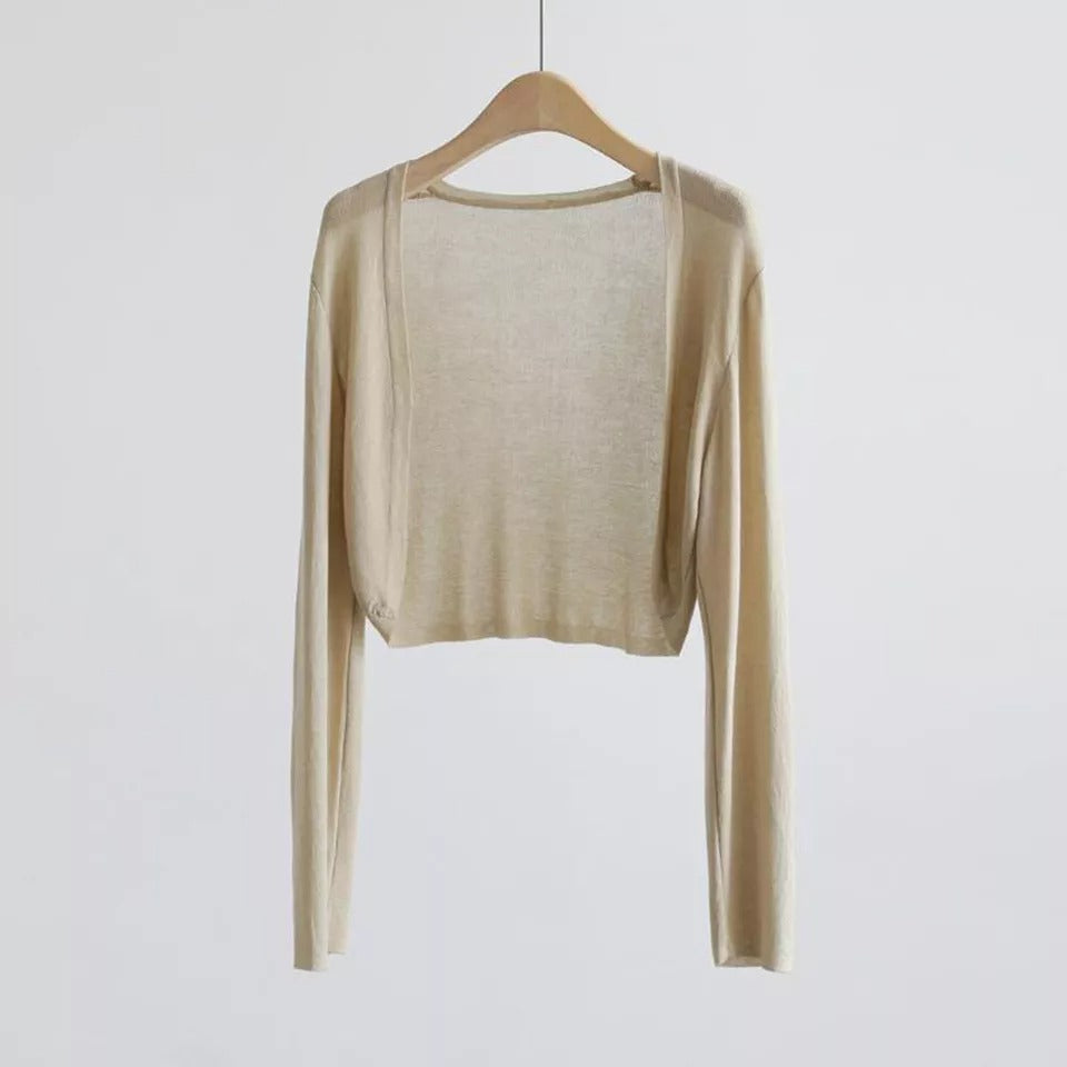 Marcatino™ | Dun Ijs Zijde Sjaal Gebreid Vest voor Vrouwen