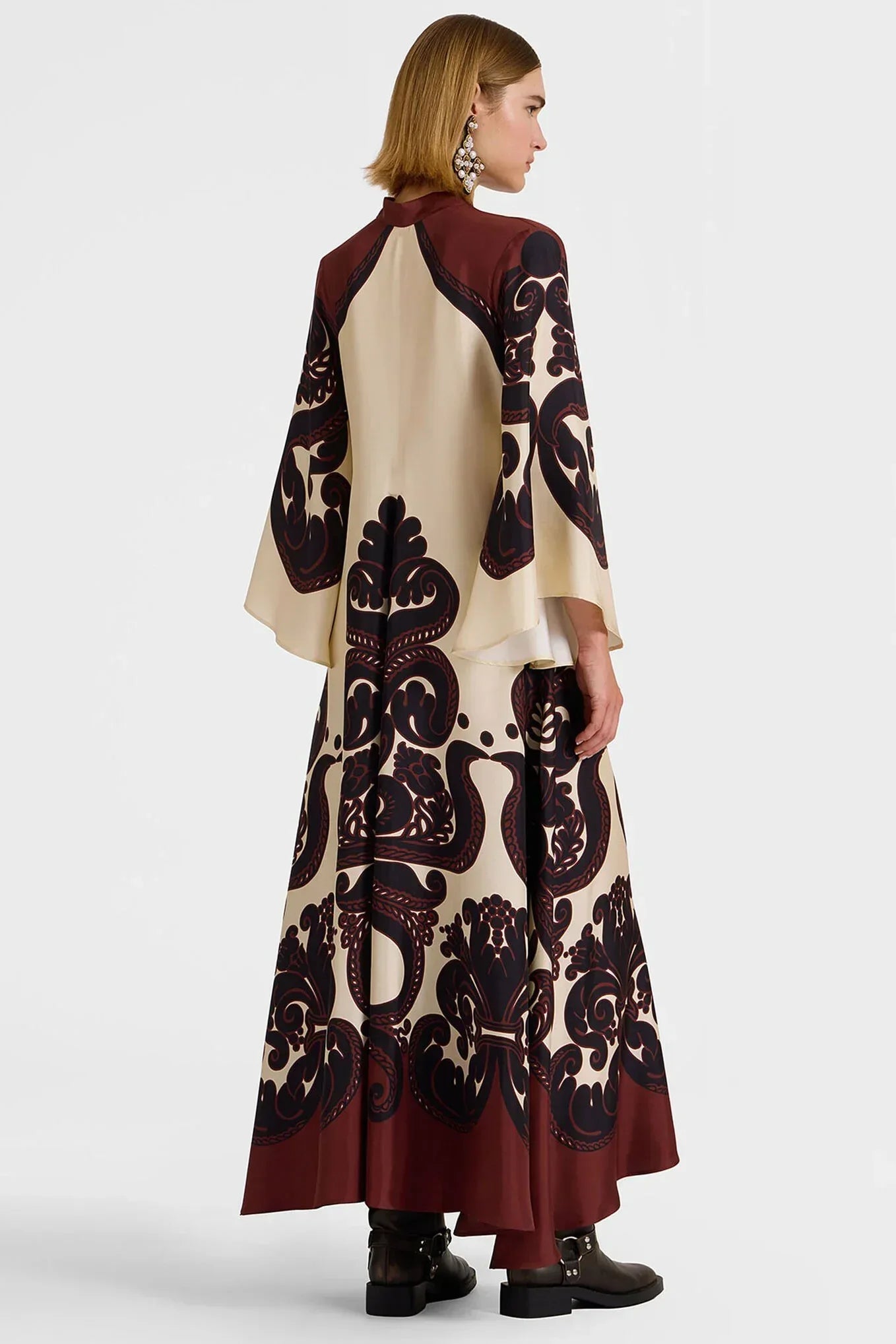 Marcatino™ | Lila Satijnen Jurk Print