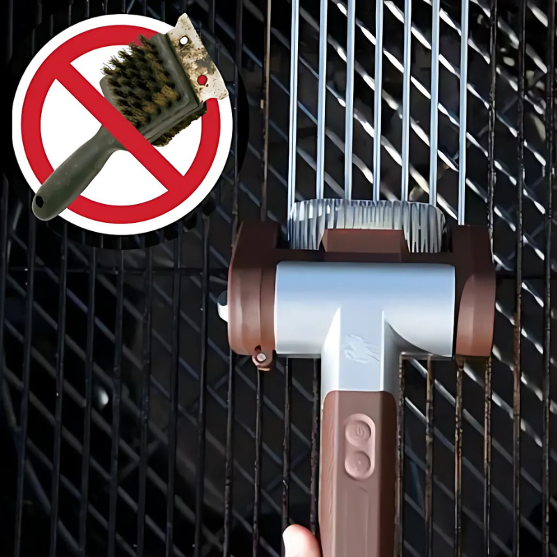 GrillCleaner: Oplaadbare Eelektrische Borstelloze Grillreinigerroller
