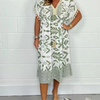 Marcatino™ CasualDress: V-Hals Franjes Mouwen, Casual Boho Zomer Jurk