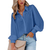Marcatino™ CasualBlouse: Vrouwen Oversized Casual Blouse met Lange Pofmouw
