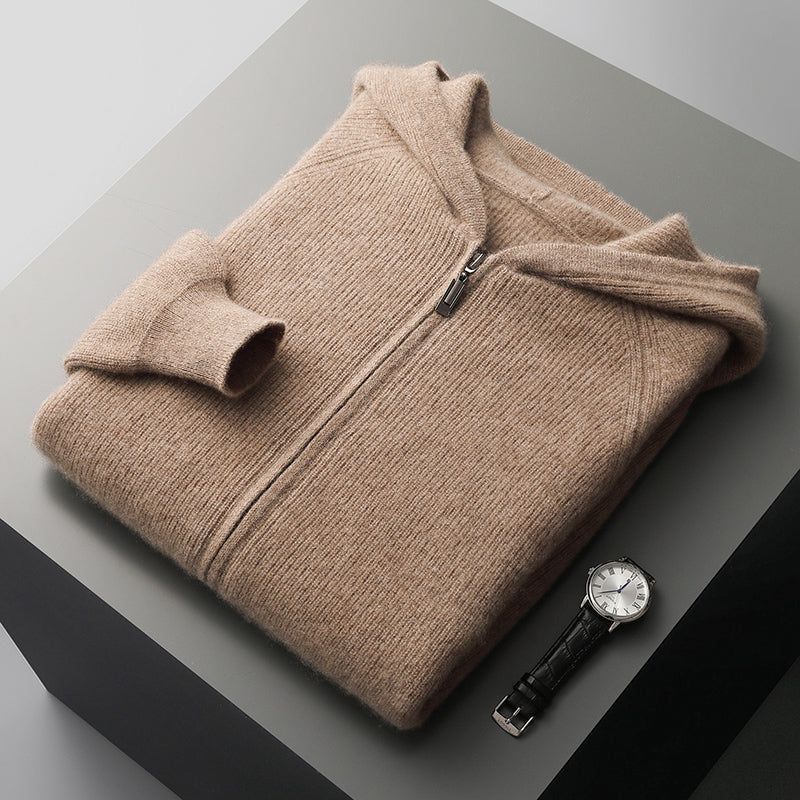 Marcatino™ | Herfst en Winter Verdikt Gebreid Herenvest met Capuchon
