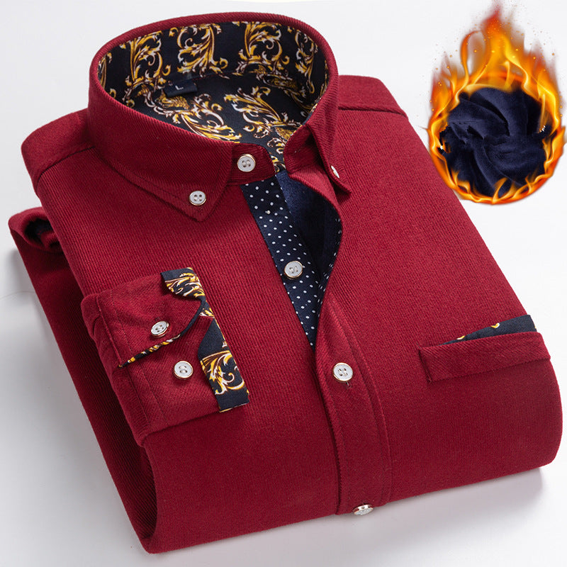 Marcatino™ | Herfst en Winter Effen Kleur Corduroy Heren Casual Shirt