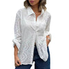 Marcatino™ SpringShirt: Vrouwen Kanten Borduurwerk Blouse Streetwear Overhemd
