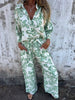 Marcatino™ | Mode Afdrukken Tweedelige Set Lange Mouwen En Top Wijde Broek