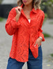 Marcatino™ SpringShirt: Vrouwen Kanten Borduurwerk Blouse Streetwear Overhemd
