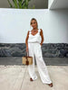 Marcatino™ | Mouwloze Jumpsuit Met Wijde Pijpen