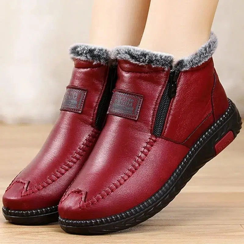 Marcatino™ | Waterdichte Antislip Katoenen Leren Laarzen Voor Dames