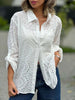 Marcatino™ SpringShirt: Vrouwen Kanten Borduurwerk Blouse Streetwear Overhemd