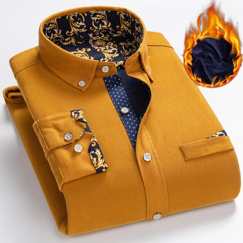Marcatino™ | Herfst en Winter Effen Kleur Corduroy Heren Casual Shirt