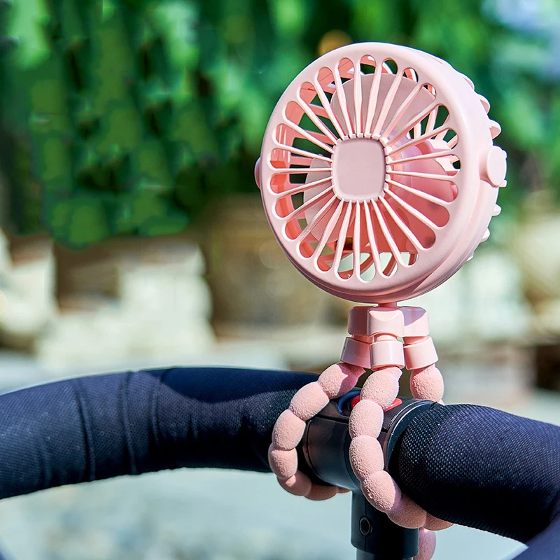 OctoposFan 2+1 GRATIS: Draagbare Usb Oplaadbare Ventilator Met Statief Clip