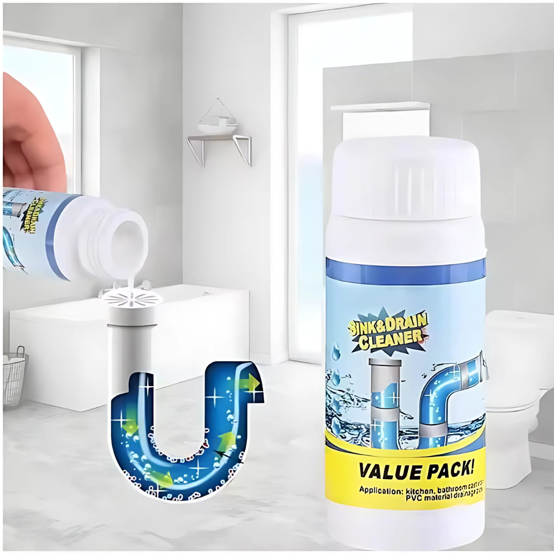 DrainCleaner 2+1 GRATIS: Gootsteen- En Afvoer Pijpreinigerpoeder