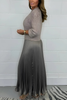 ClassyDress: Lange Mouwen Top Met Elegante Geplooide Onderkant Jurk