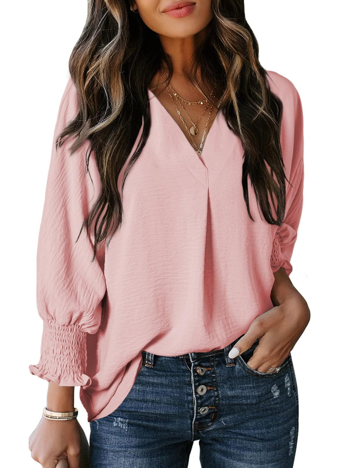 Marcatino™ | Casual V Hals Los Bloesje voor Dames