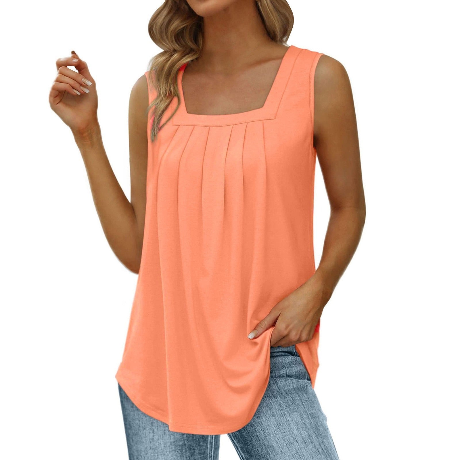Marcatino™ | Vierkante Hals Mouwloze Tank Top