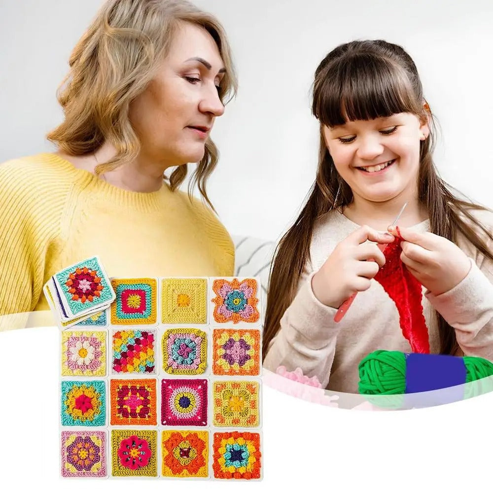CrochetFun: Vierkante Brei Haakgidskaarten en Blokbordset