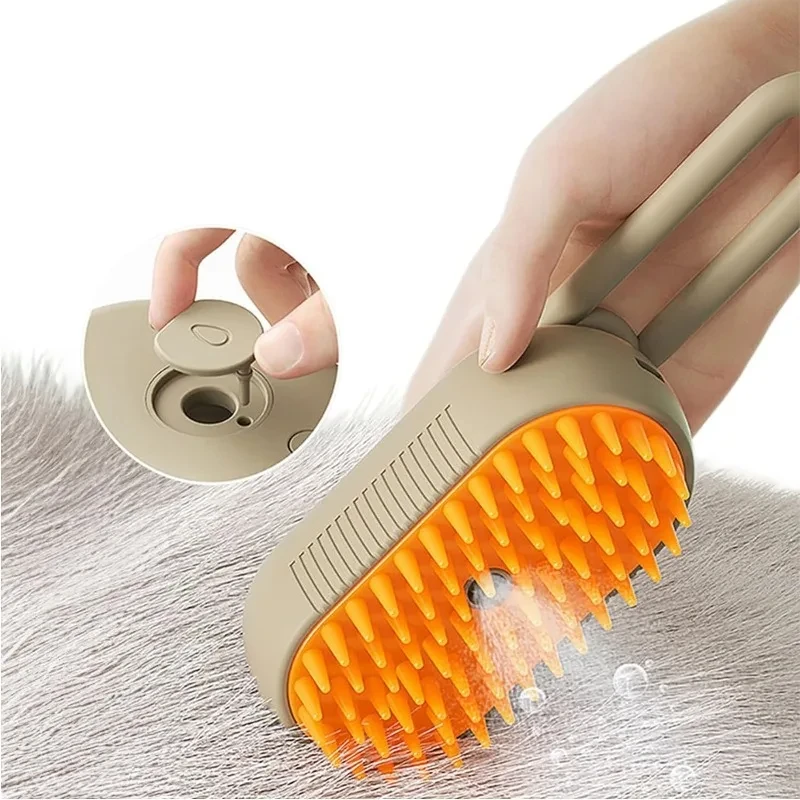 PetBrush: 3-in-1 Huisdieren Verzorging Stoom- En Massageborstel